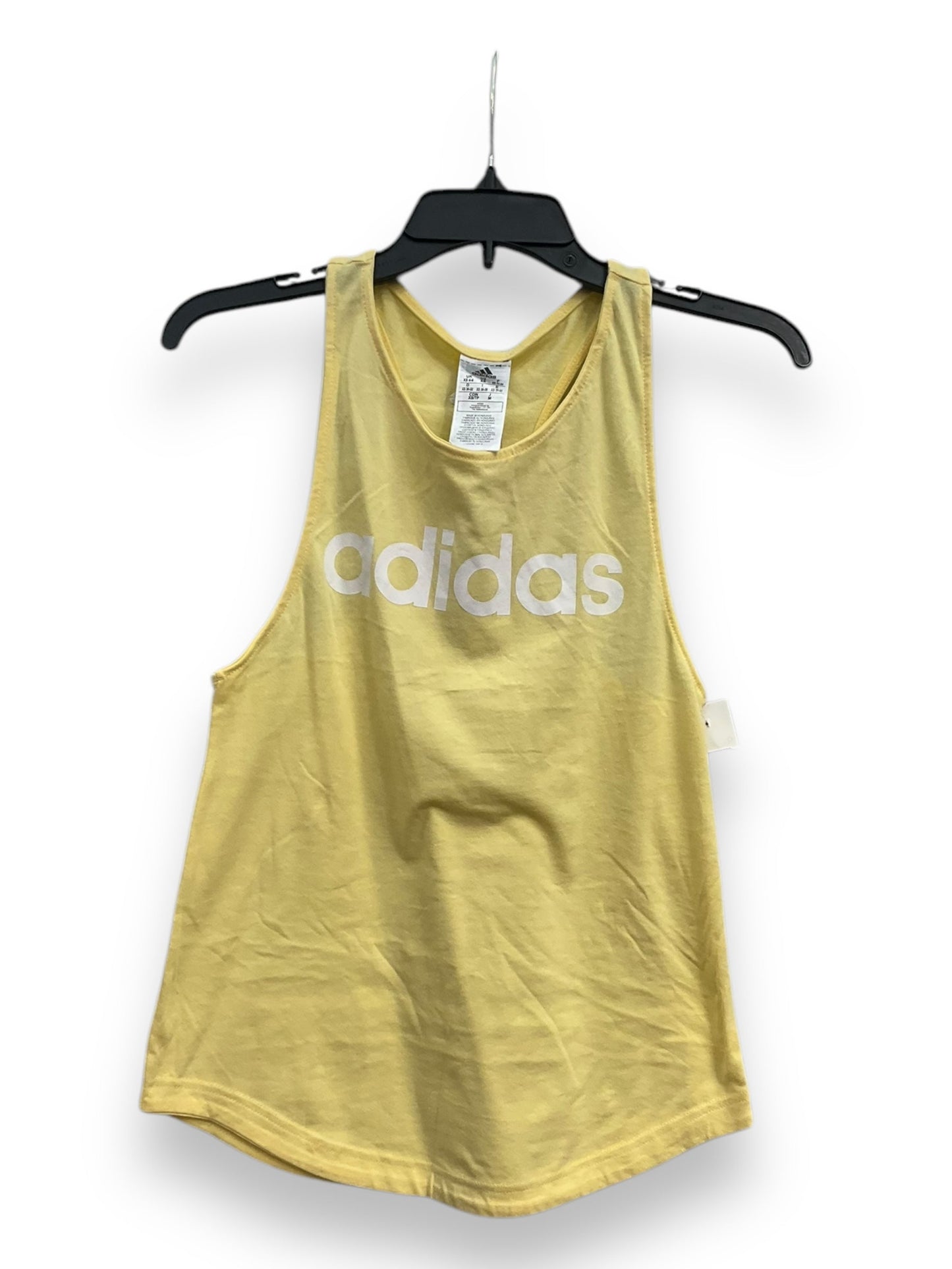 Athletic Tank Top By Adidas In Yellow, Size: Xs