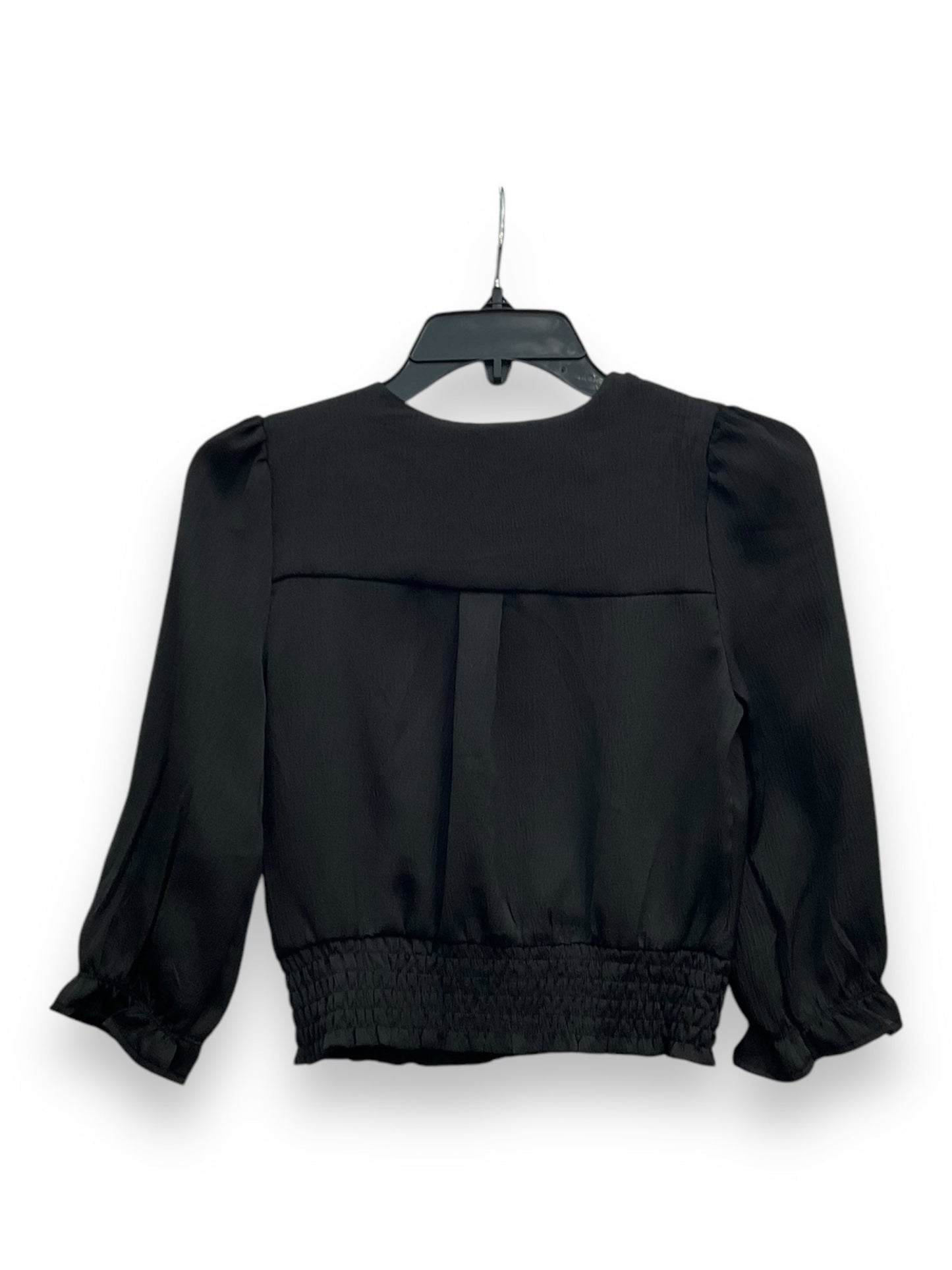 Blouse 3/4 Sleeve By Monteau In Black, Size: S