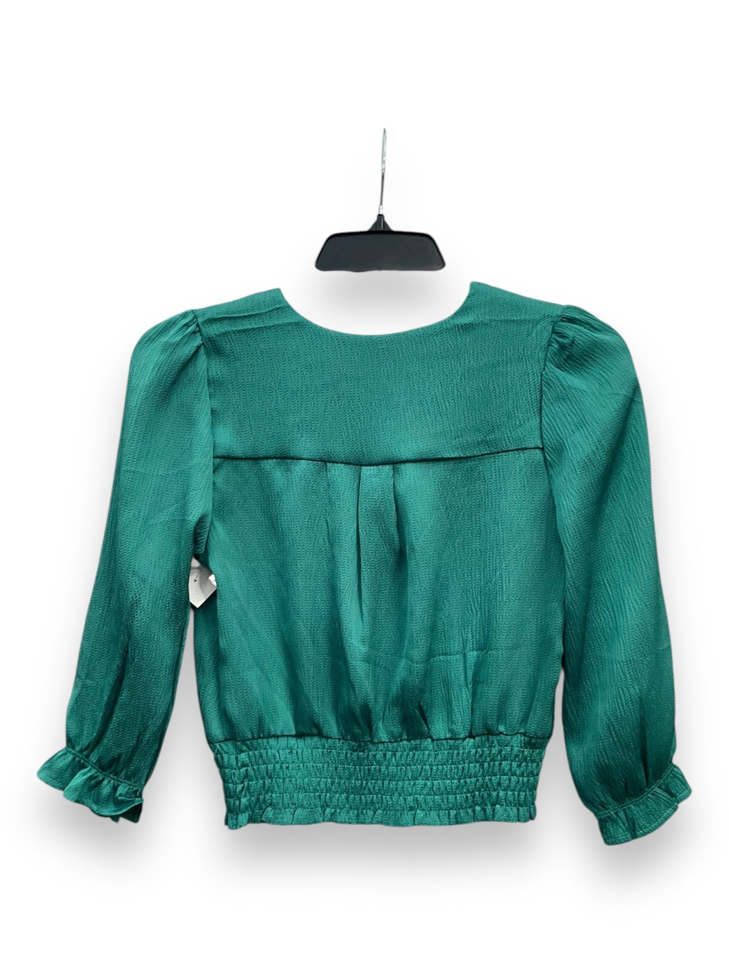 Blouse 3/4 Sleeve By Monteau In Green, Size: S