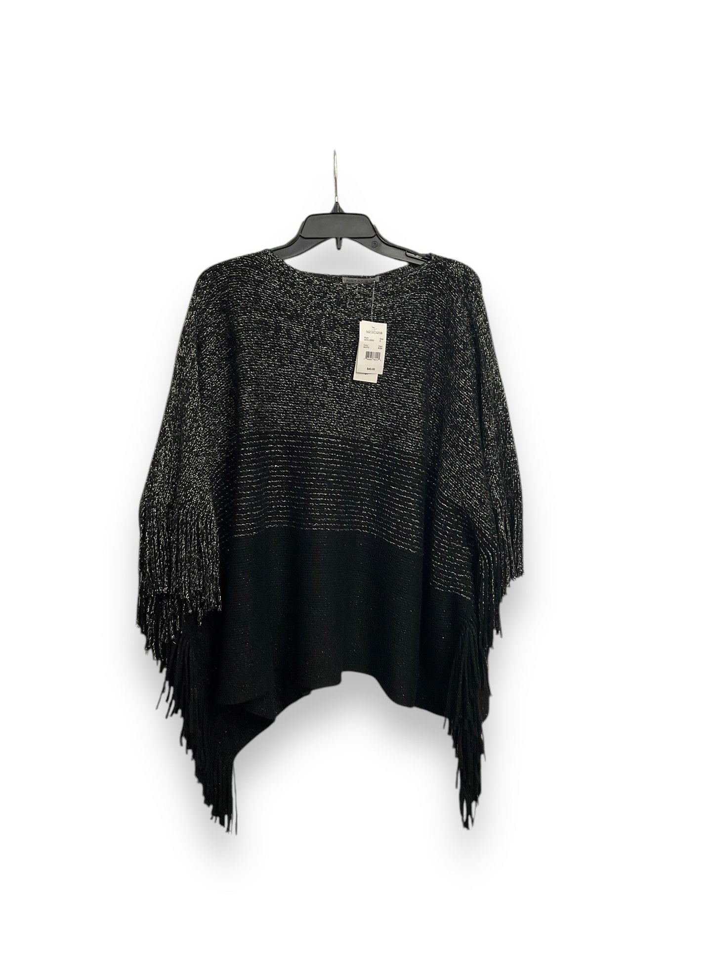 Poncho By Notations In Black, Size: Osfm