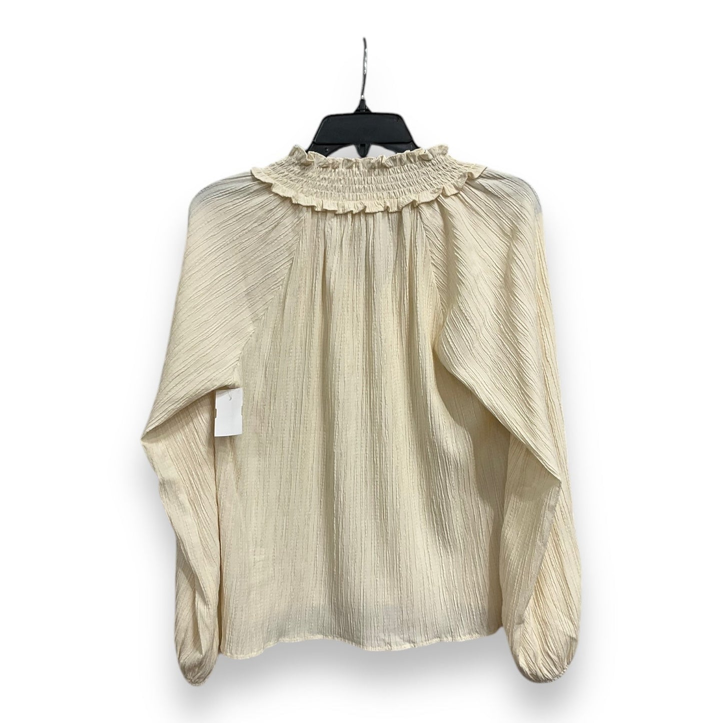 Blouse Long Sleeve By Cmc In Cream, Size: S