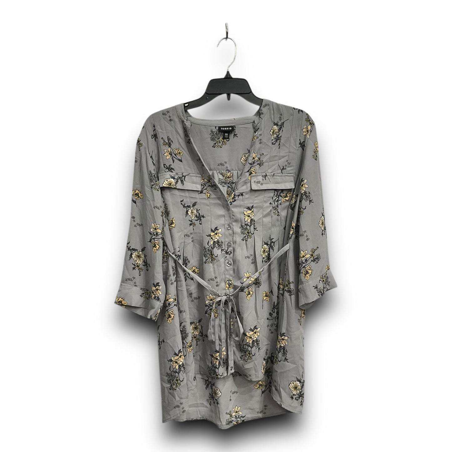 Blouse 3/4 Sleeve By Torrid In Floral Print, Size: M