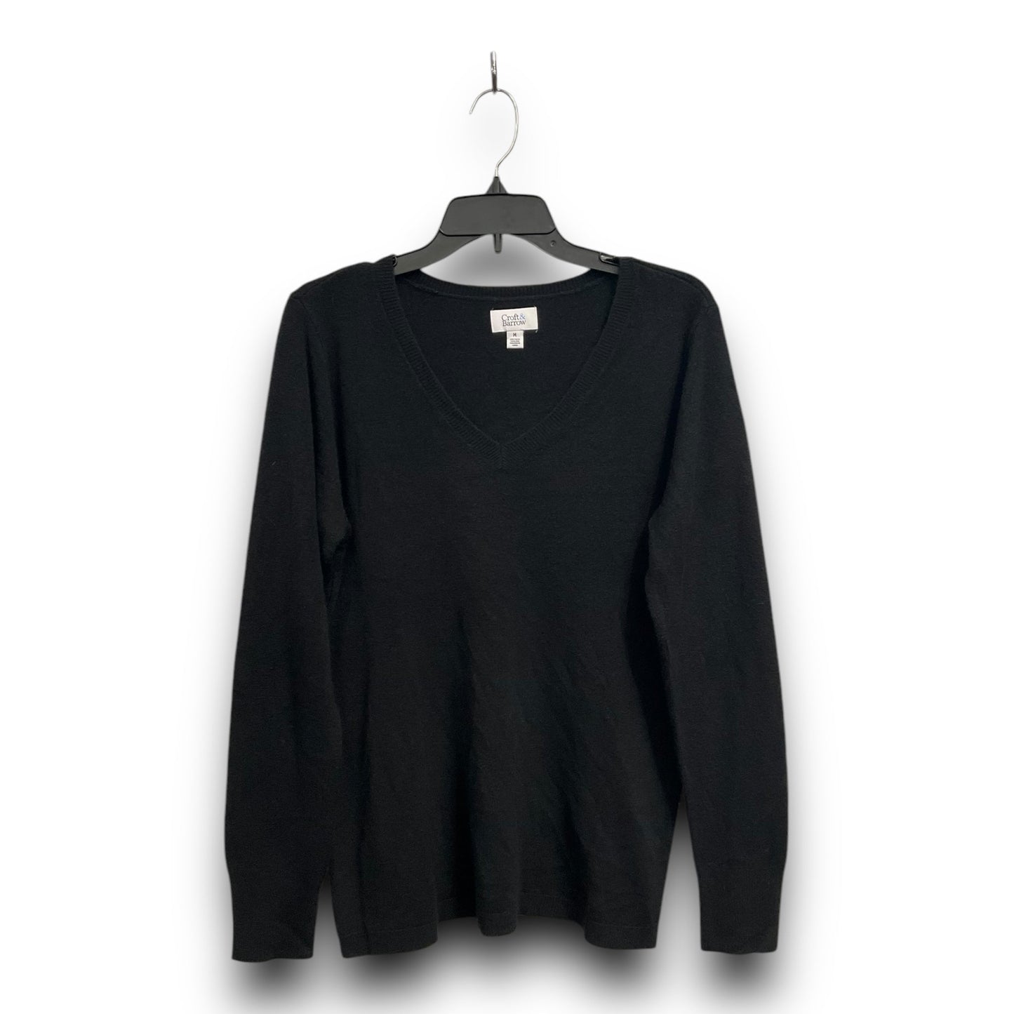 Top Long Sleeve By Croft And Barrow In Black, Size: M