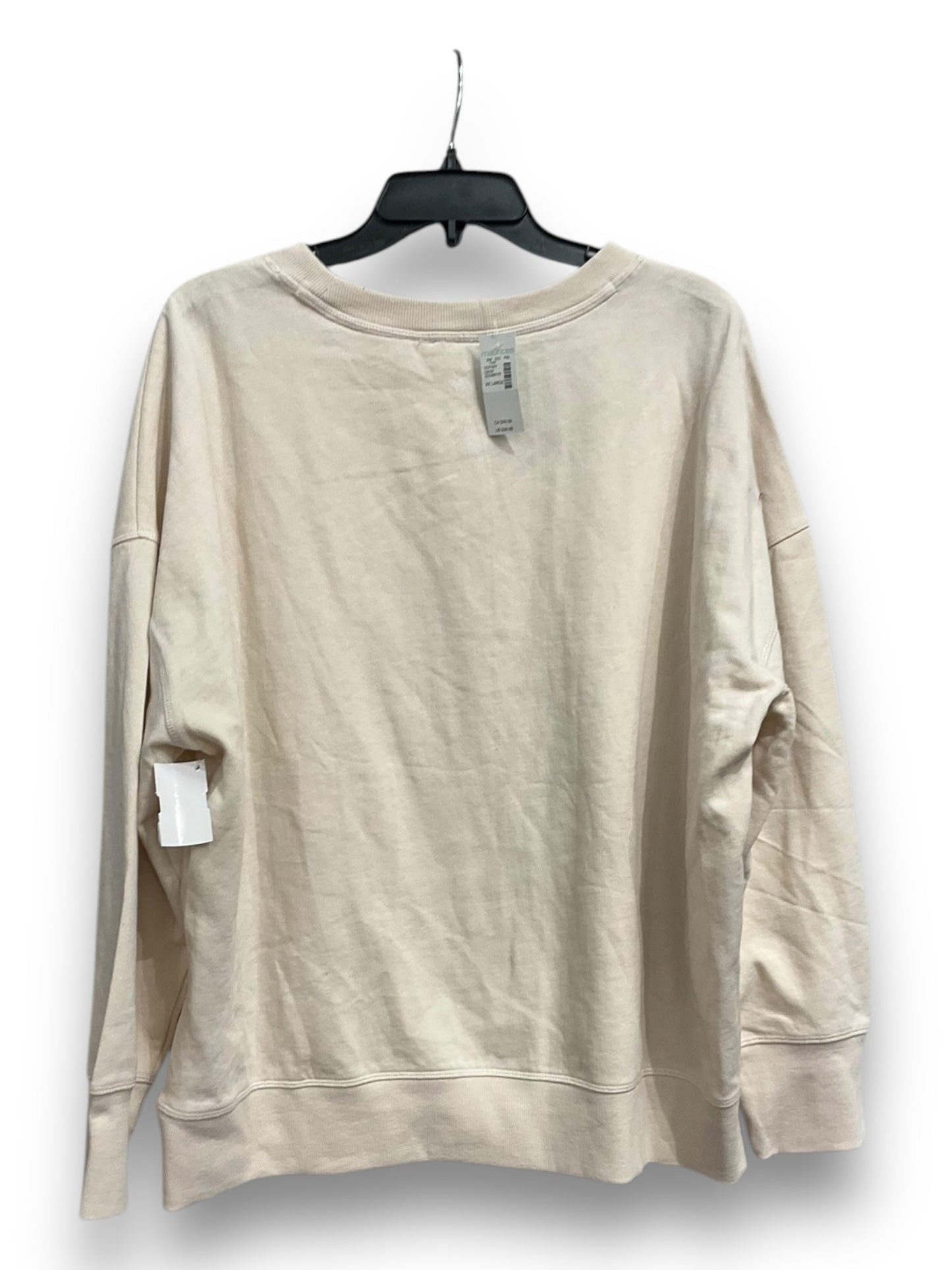 Sweatshirt Crewneck By Maurices In Cream, Size: Xxl