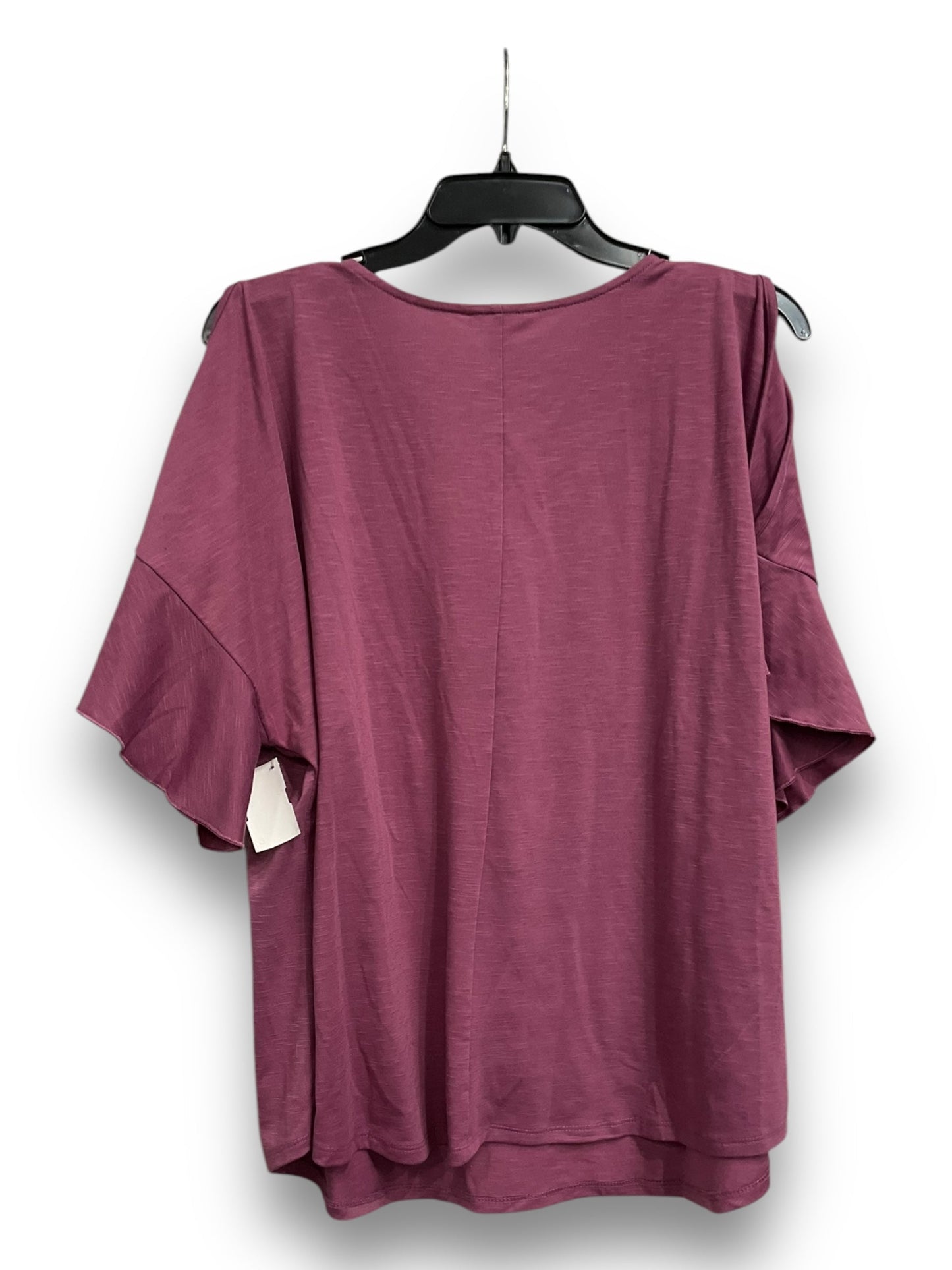 Top Short Sleeve By Cato In Purple, Size: Xl