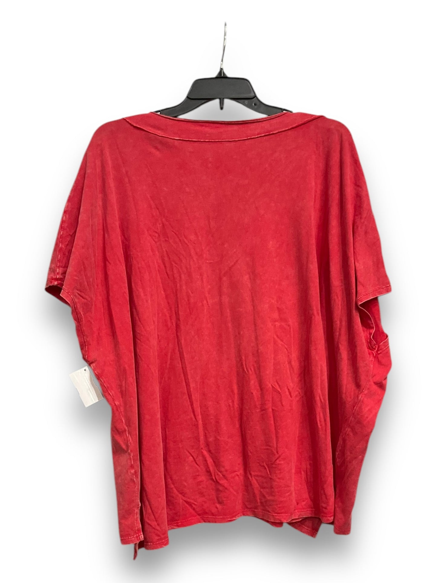 Top Short Sleeve By Clothes Mentor In Red, Size: Xxl