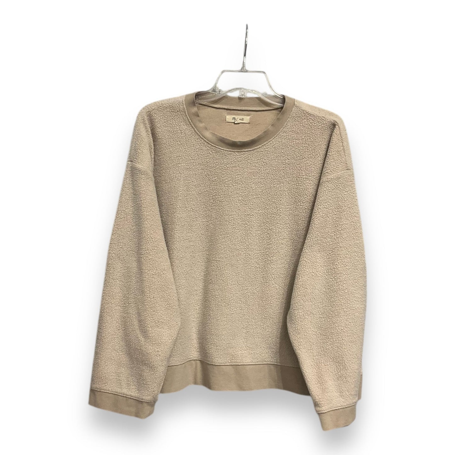 Sweatshirt Crewneck By Madewell In Beige, Size: M