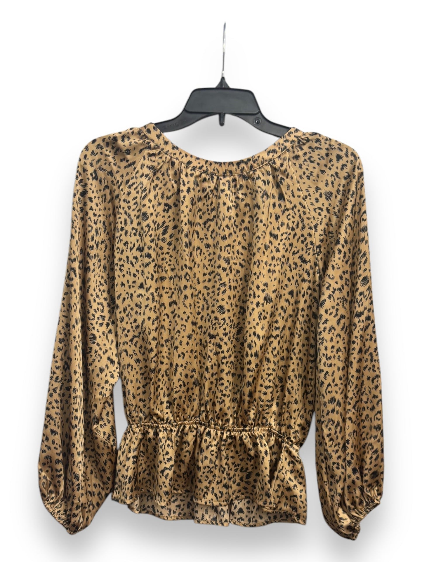 Blouse Long Sleeve By Clothes Mentor In Animal Print, Size: S