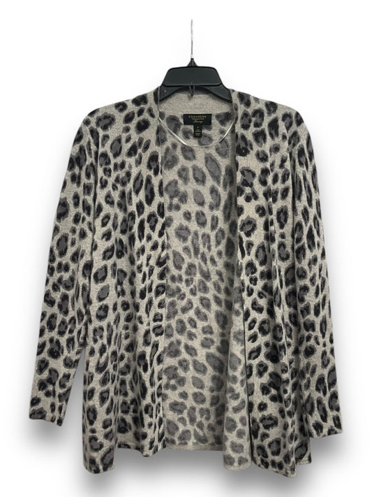 Sweater Cardigan Cashmere By Charter Club In Animal Print, Size: S