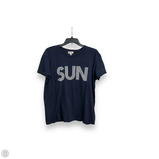 Top Short Sleeve Basic By Sundry In Navy, Size: Xs