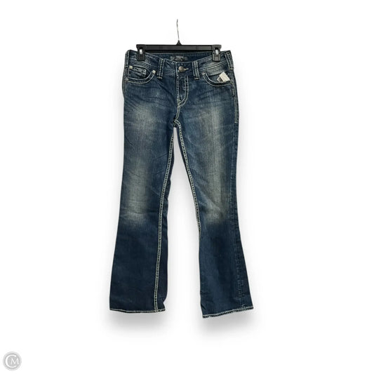 Jeans Boot Cut By Silver In Blue Denim, Size: 4