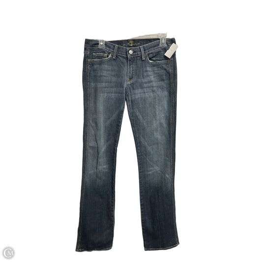 Jeans Boot Cut By 7 For All Mankind In Blue Denim, Size: 6