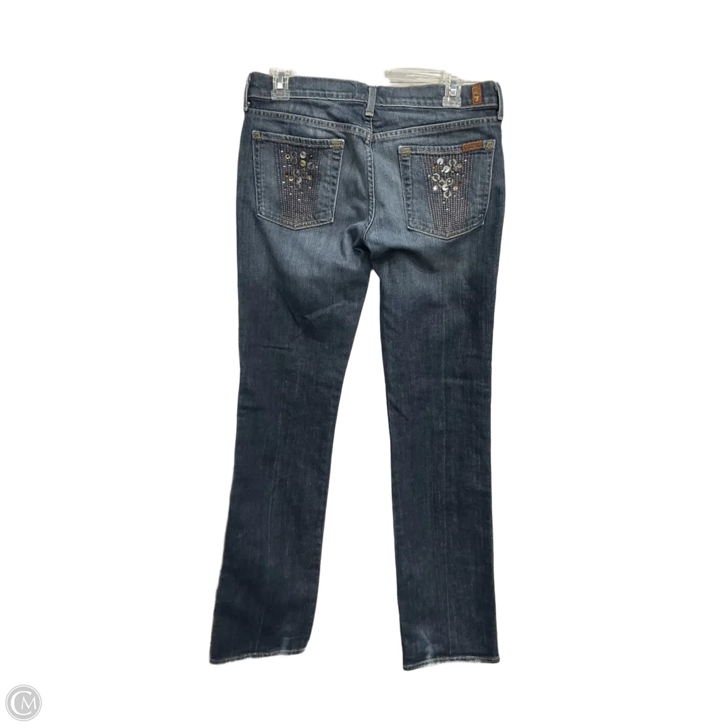 Jeans Boot Cut By 7 For All Mankind In Blue Denim, Size: 6