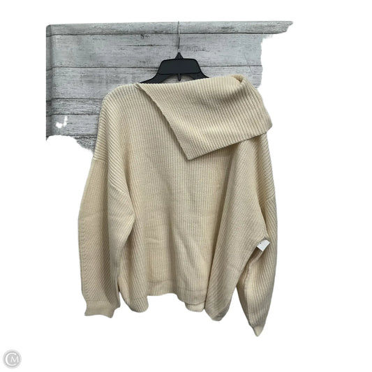 Sweater By Eloquii In Cream, Size: 3x