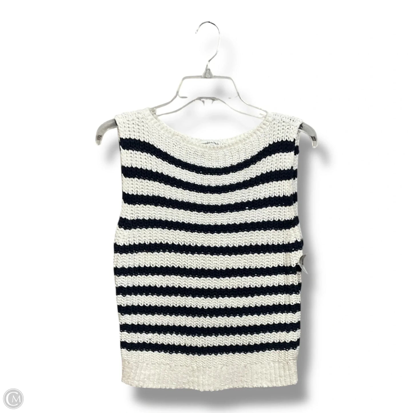 Vest Sweater By Abercrombie And Fitch In Striped Pattern, Size: Xs