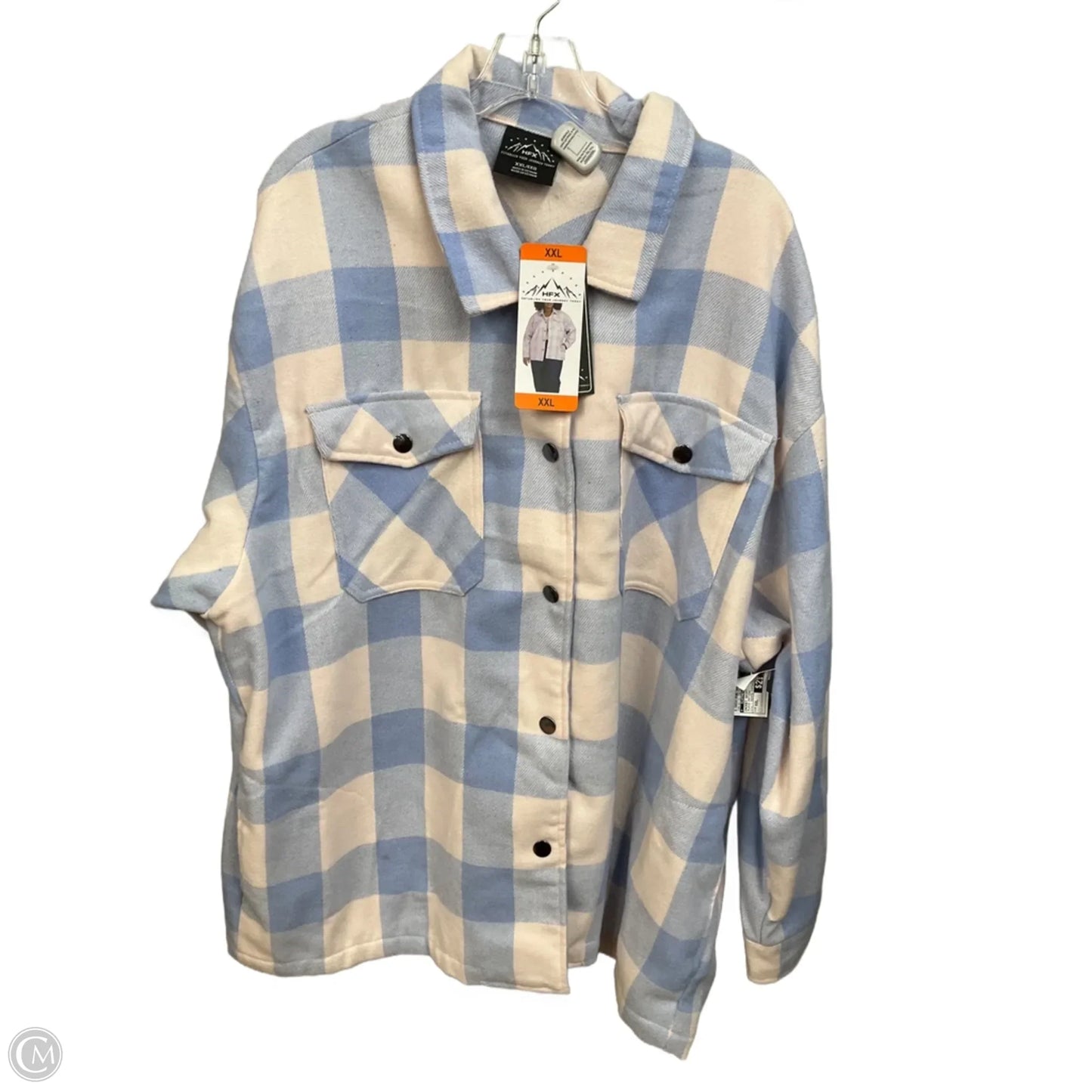 Jacket Shirt By Clothes Mentor In Plaid Pattern, Size: Xxl