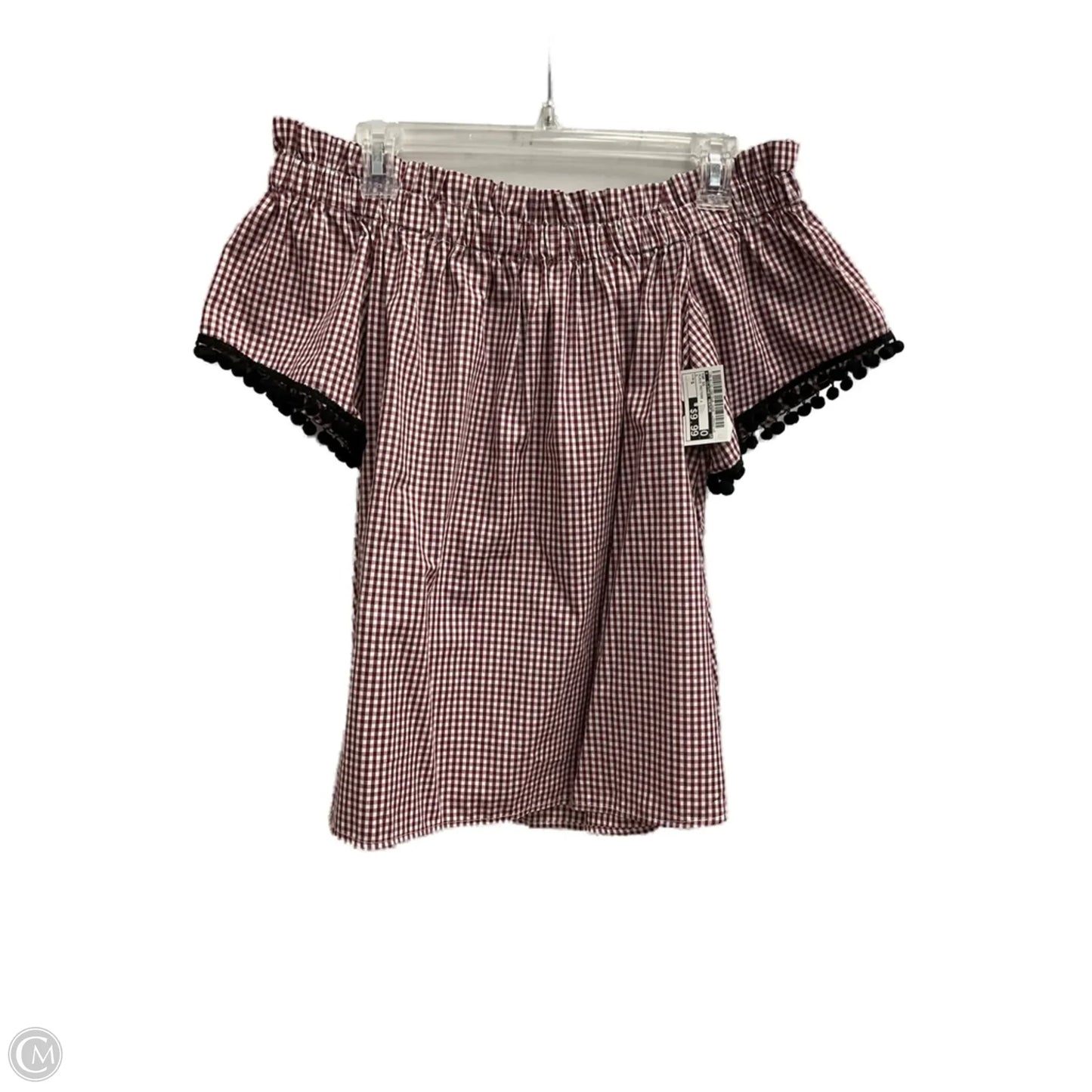 Top Short Sleeve By Clothes Mentor In Plaid Pattern, Size: S