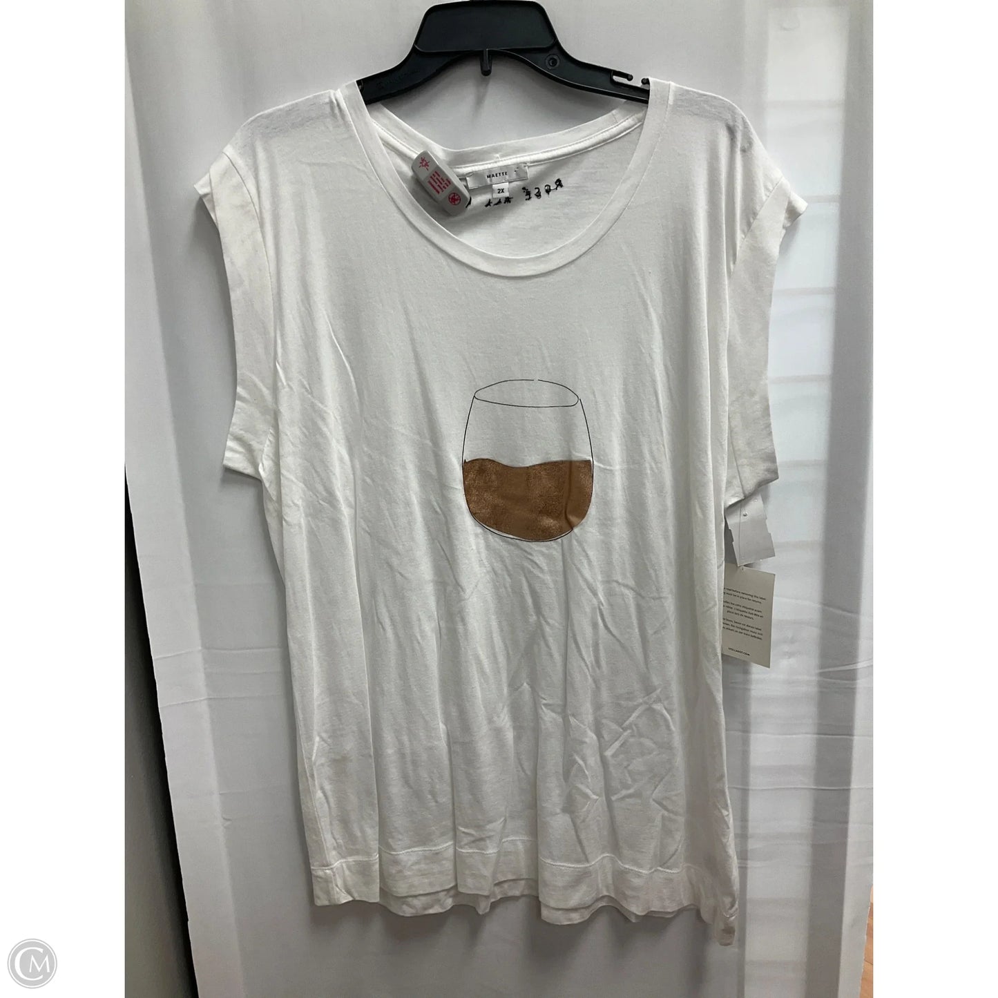 Top Short Sleeve Basic By Stella And Dot In White, Size: 2x