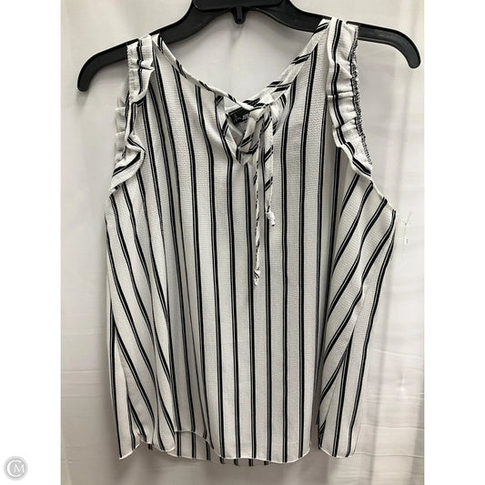 Blouse Sleeveless By Cmc In Striped Pattern, Size: M