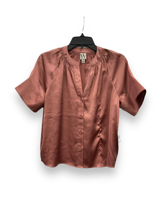 Pink Blouse Short Sleeve Worthington, Size S