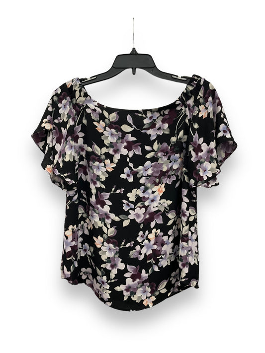Floral Print Blouse Short Sleeve White House Black Market, Size Xs
