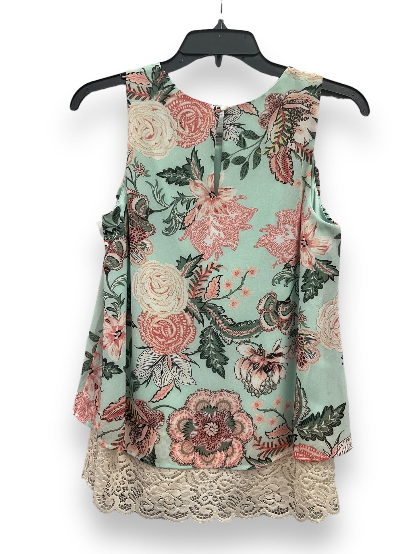 Floral Print Top Sleeveless Chenault, Size S