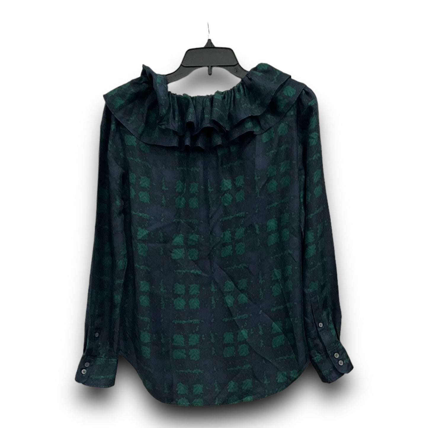 Blue & Green Blouse Long Sleeve J. Crew, Size Xs