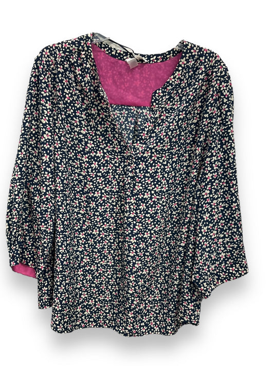 Floral Print Blouse 3/4 Sleeve Dalia, Size 3x