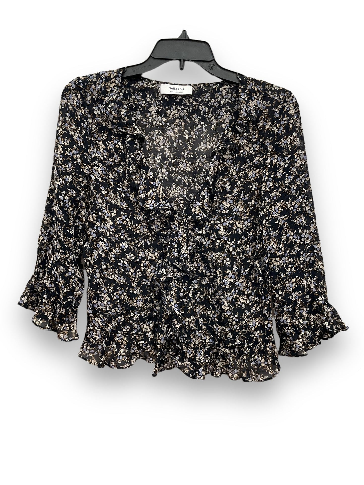 Floral Print Blouse 3/4 Sleeve Bailey 44, Size S