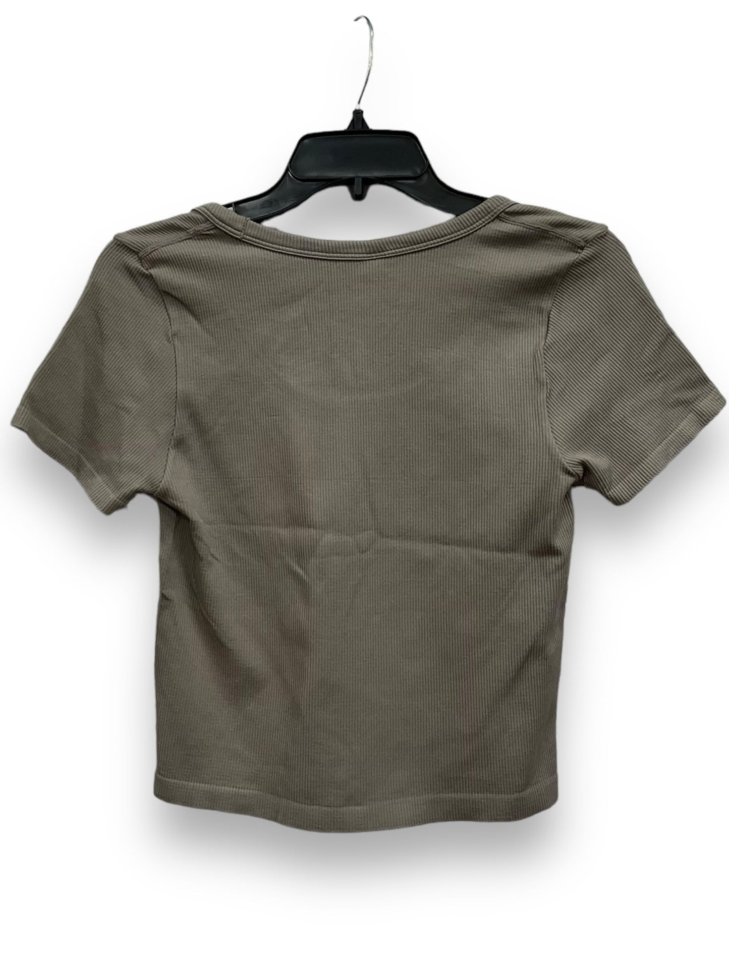 Taupe Athletic Top Short Sleeve 90 Degrees By Reflex, Size L