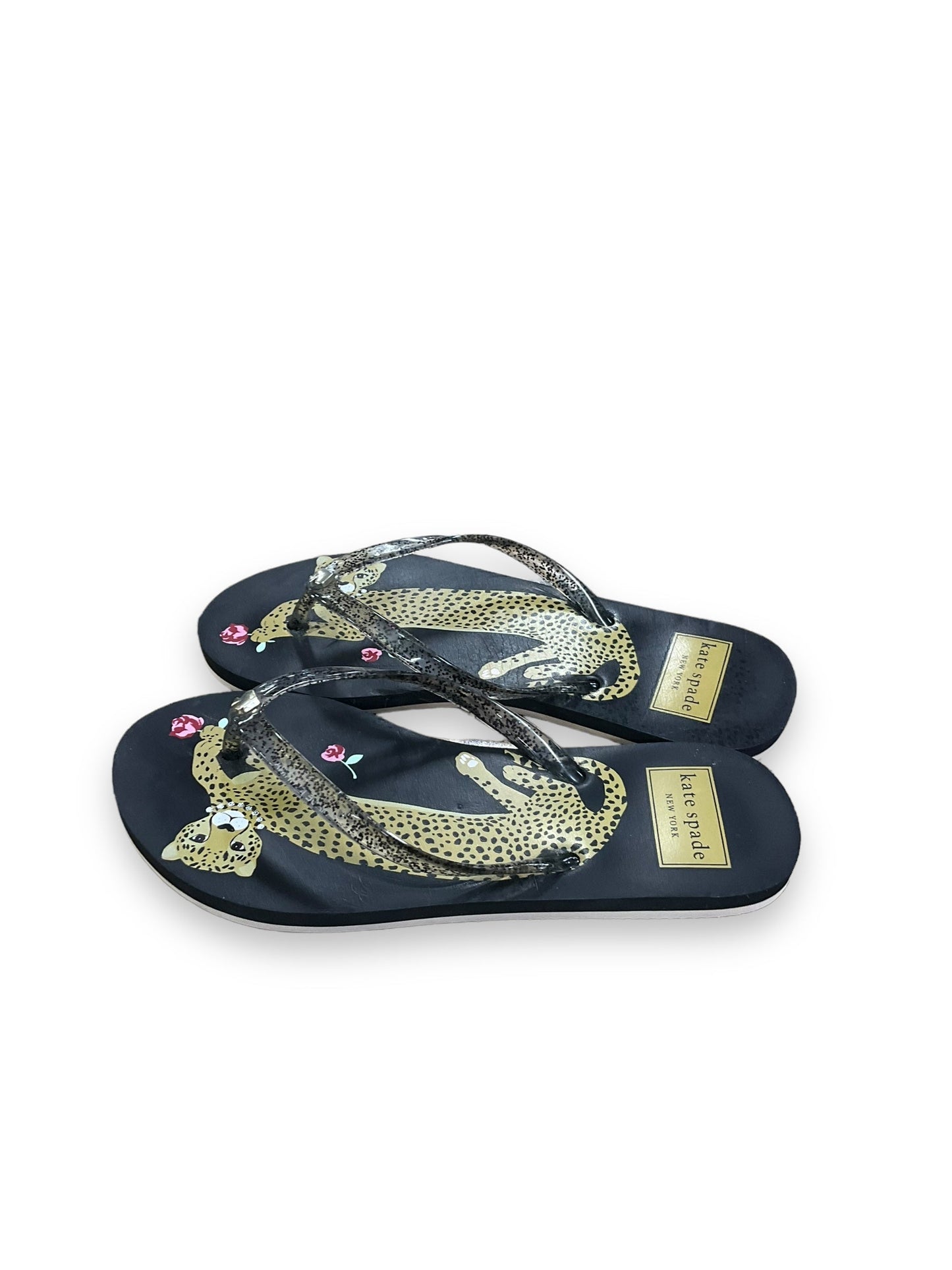 Animal Print Sandals Flip Flops Kate Spade, Size 5