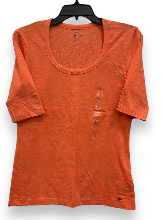 Orange Top Short Sleeve Basic Tommy Hilfiger, Size S