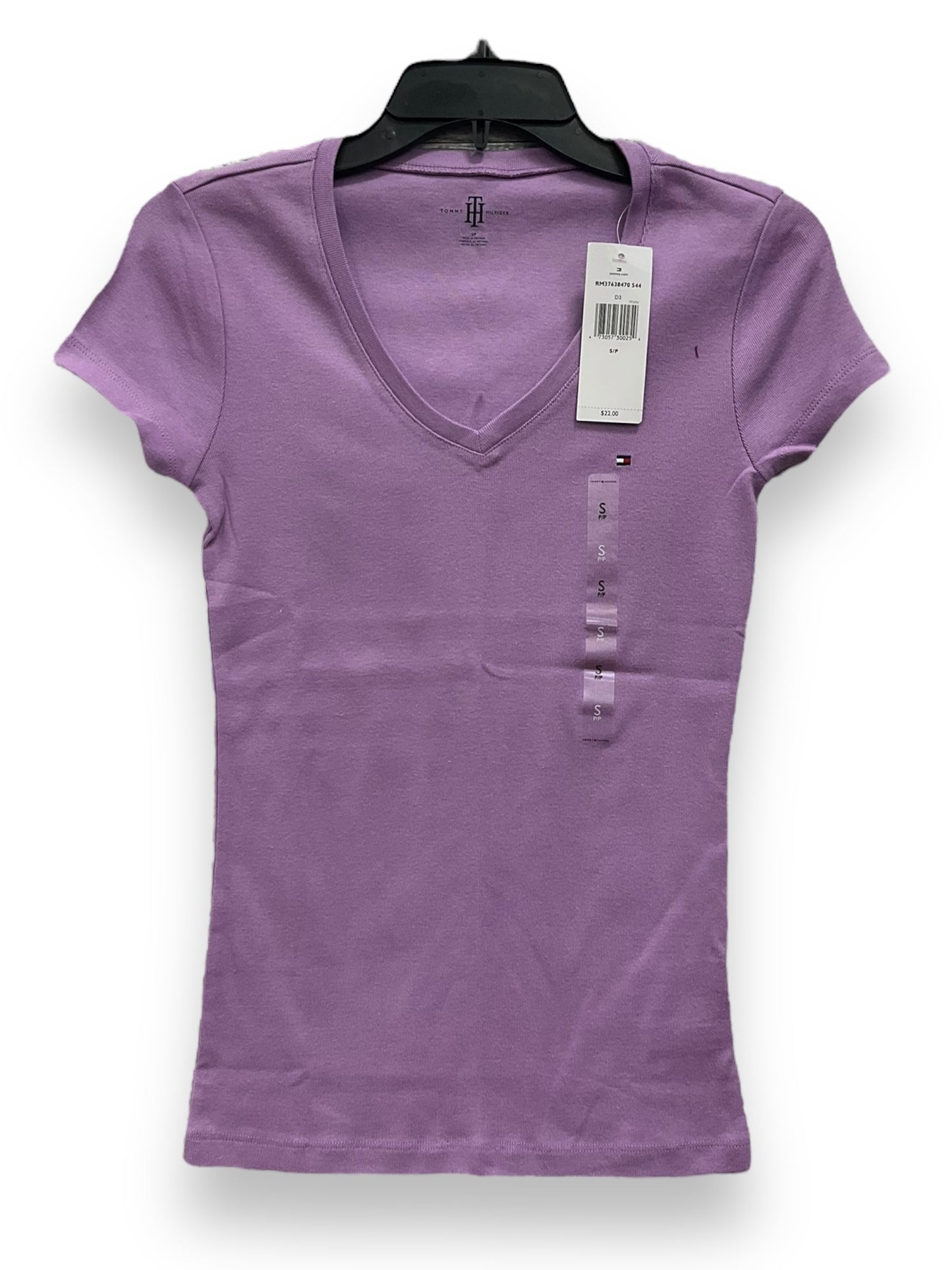 Purple Top Short Sleeve Basic Tommy Hilfiger, Size S