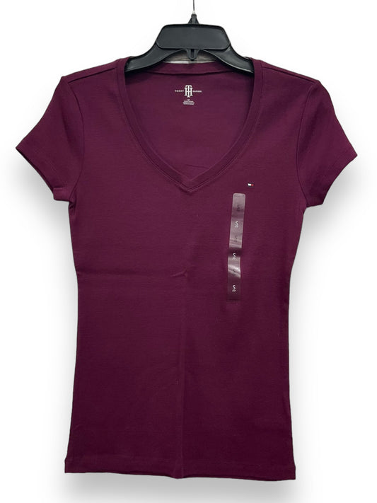 Purple Top Short Sleeve Basic Tommy Hilfiger, Size S