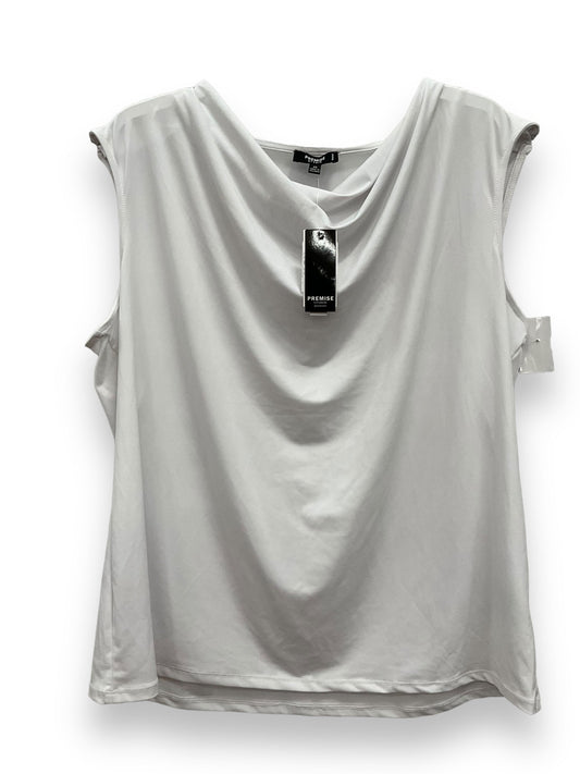 White Top Sleeveless Premise, Size 2x