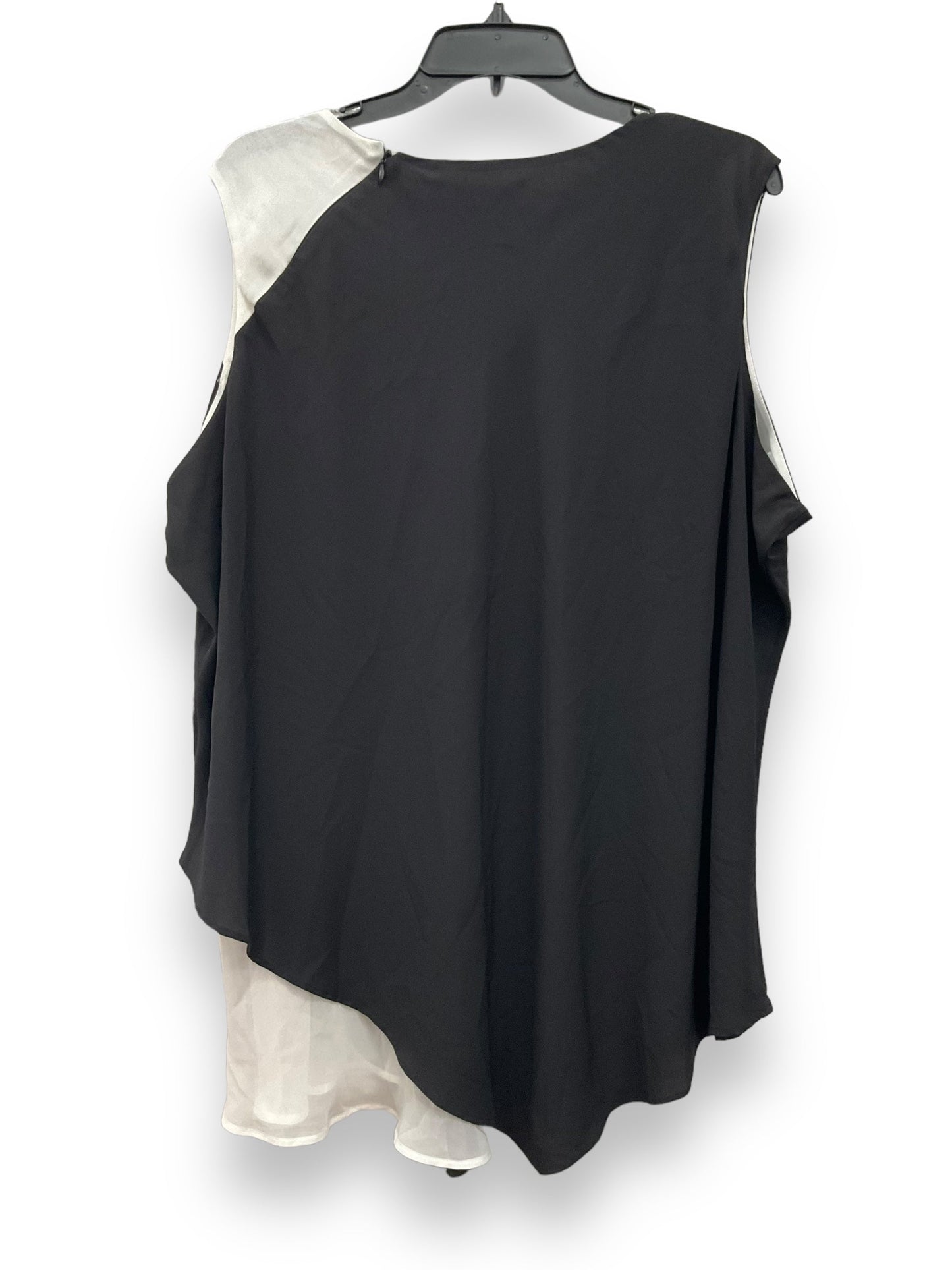 Black & White Blouse Sleeveless Calvin Klein, Size 2x
