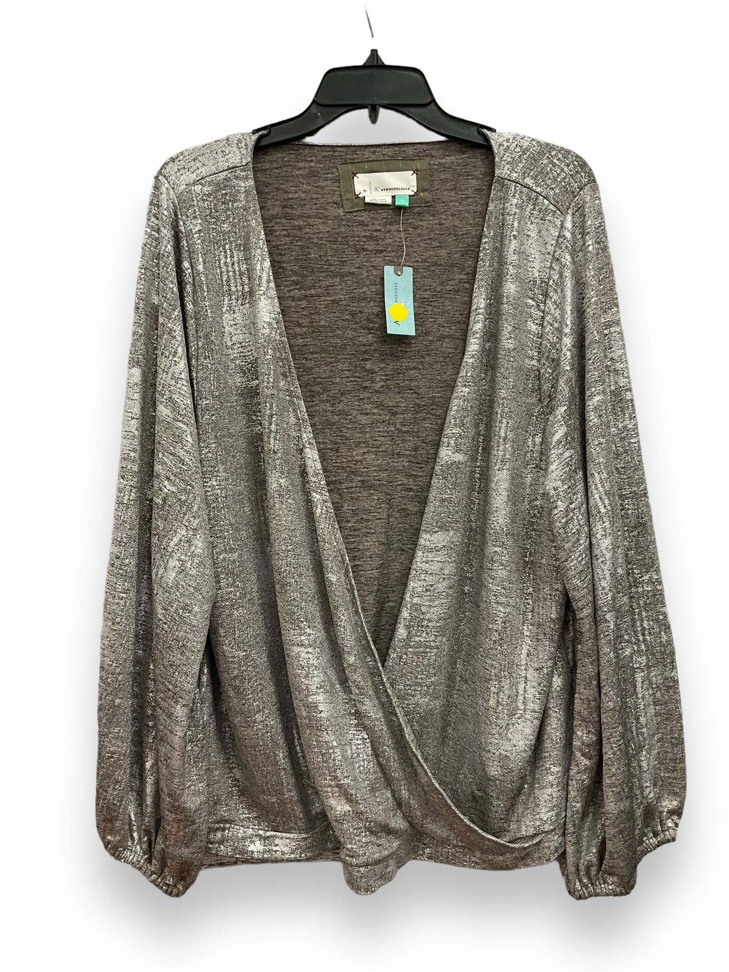 Silver Top 3/4 Sleeve Anthropologie, Size 2x