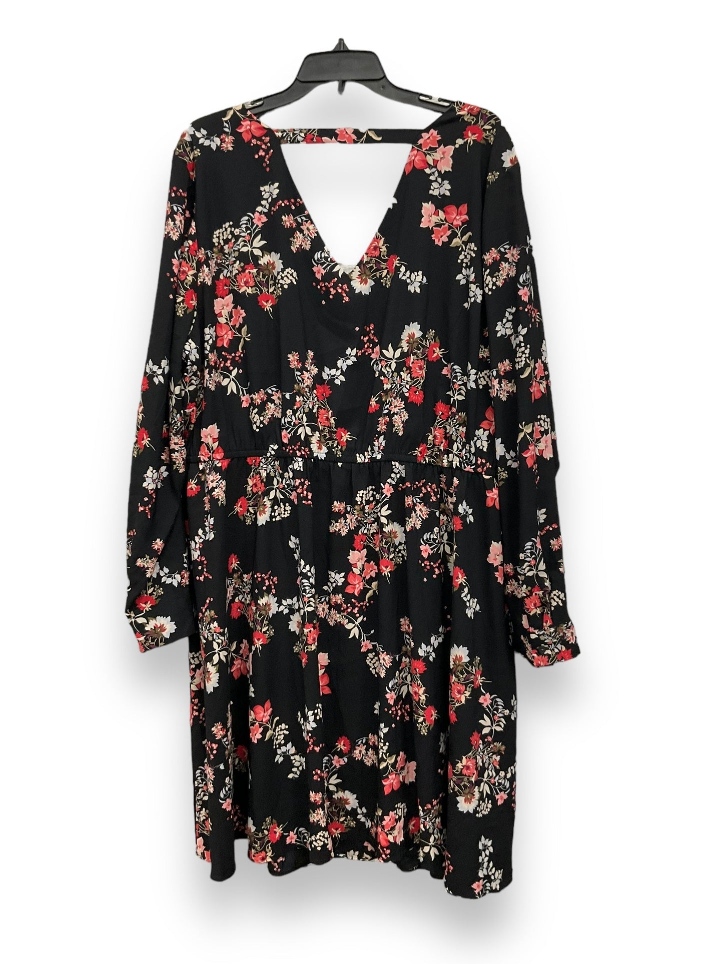 Floral Print Dress Casual Short Loft, Size 3x