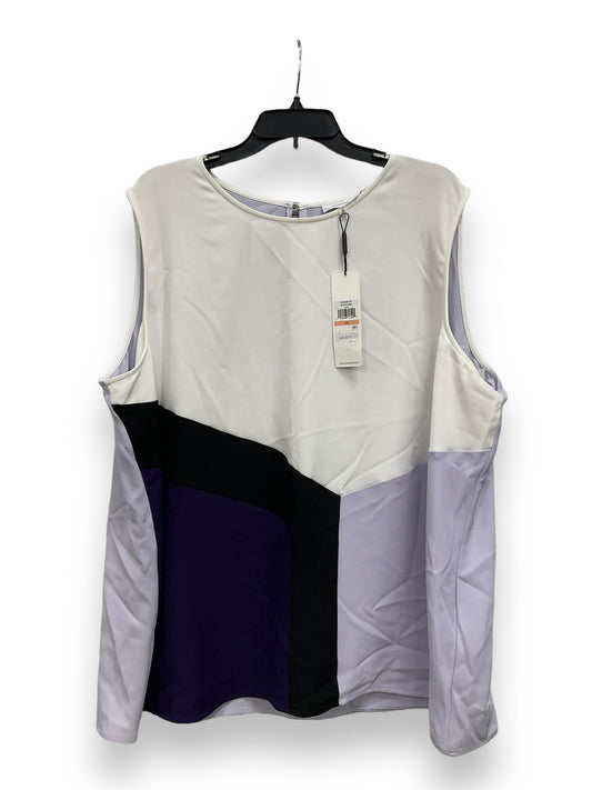 Multi-colored Blouse Sleeveless Calvin Klein, Size 2x