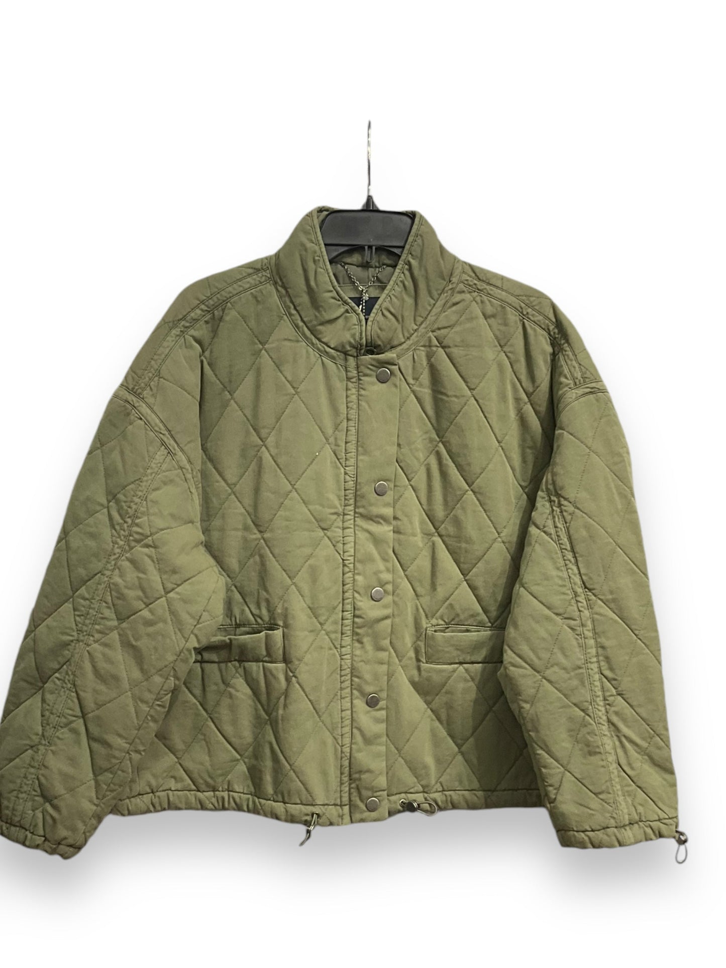 Jacket Puffer & Quilted By Lucky Brand In Green, Size: L