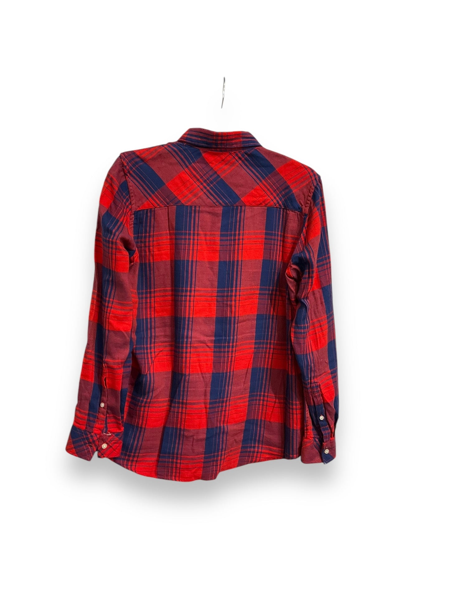 Top Long Sleeve By Gapfit In Plaid Pattern, Size: M