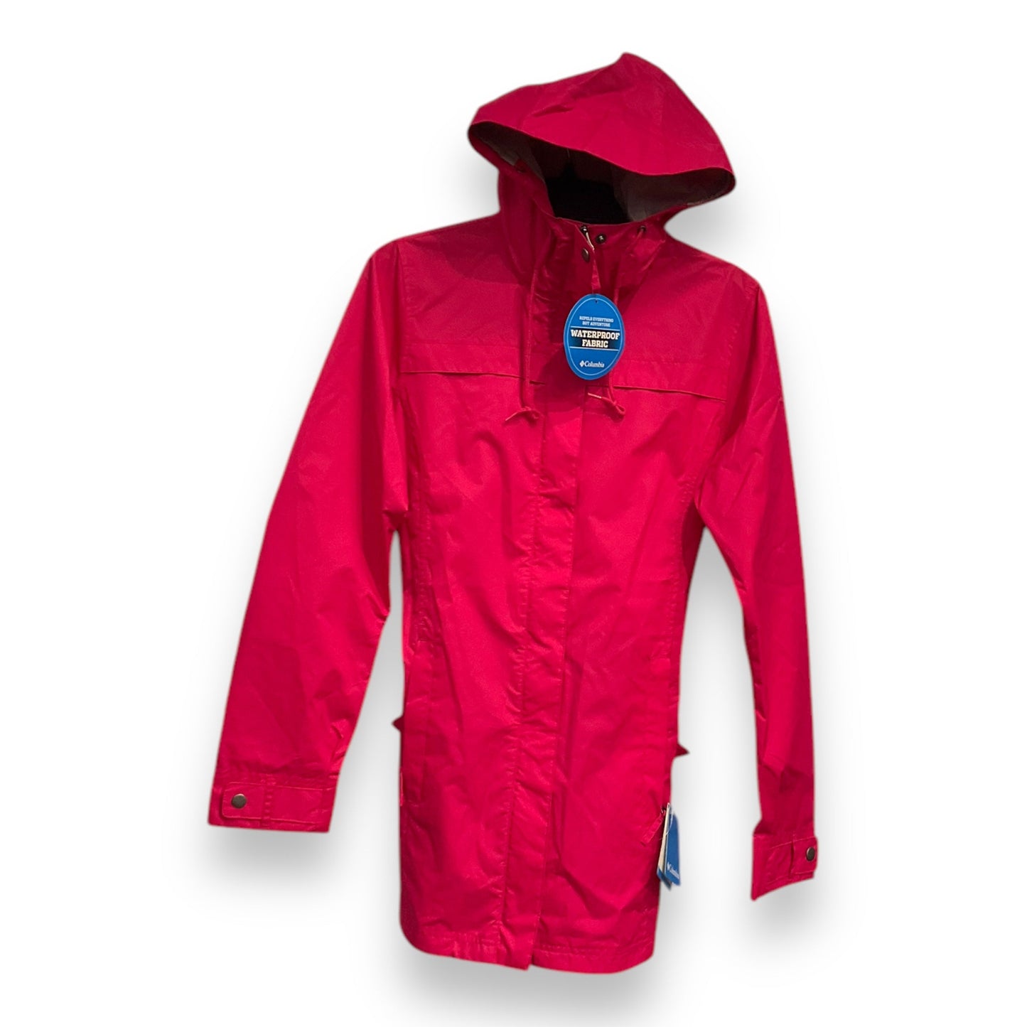 Coat Raincoat By Columbia In Pink, Size: M