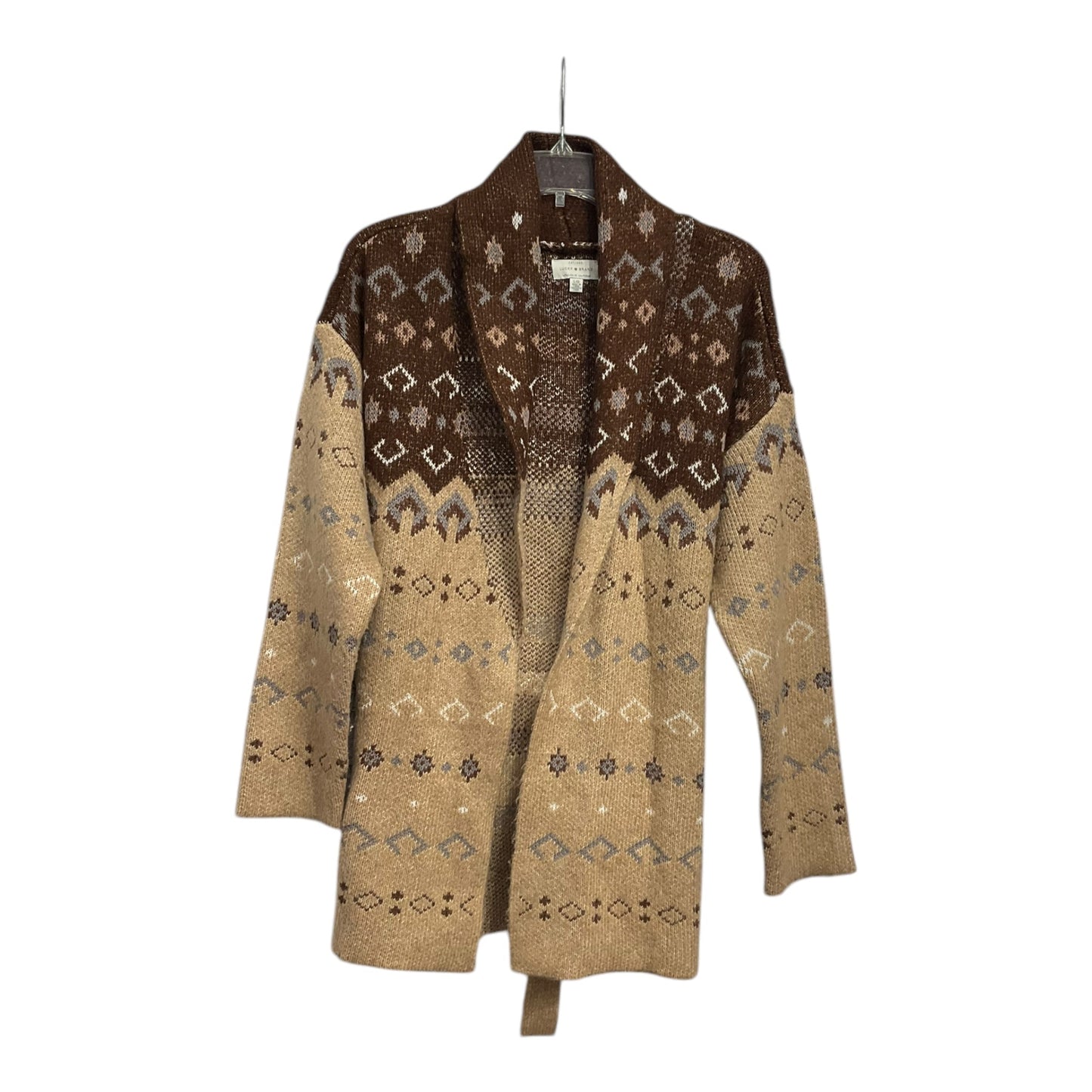 Cardigan By Lucky Brand In Brown, Size: L