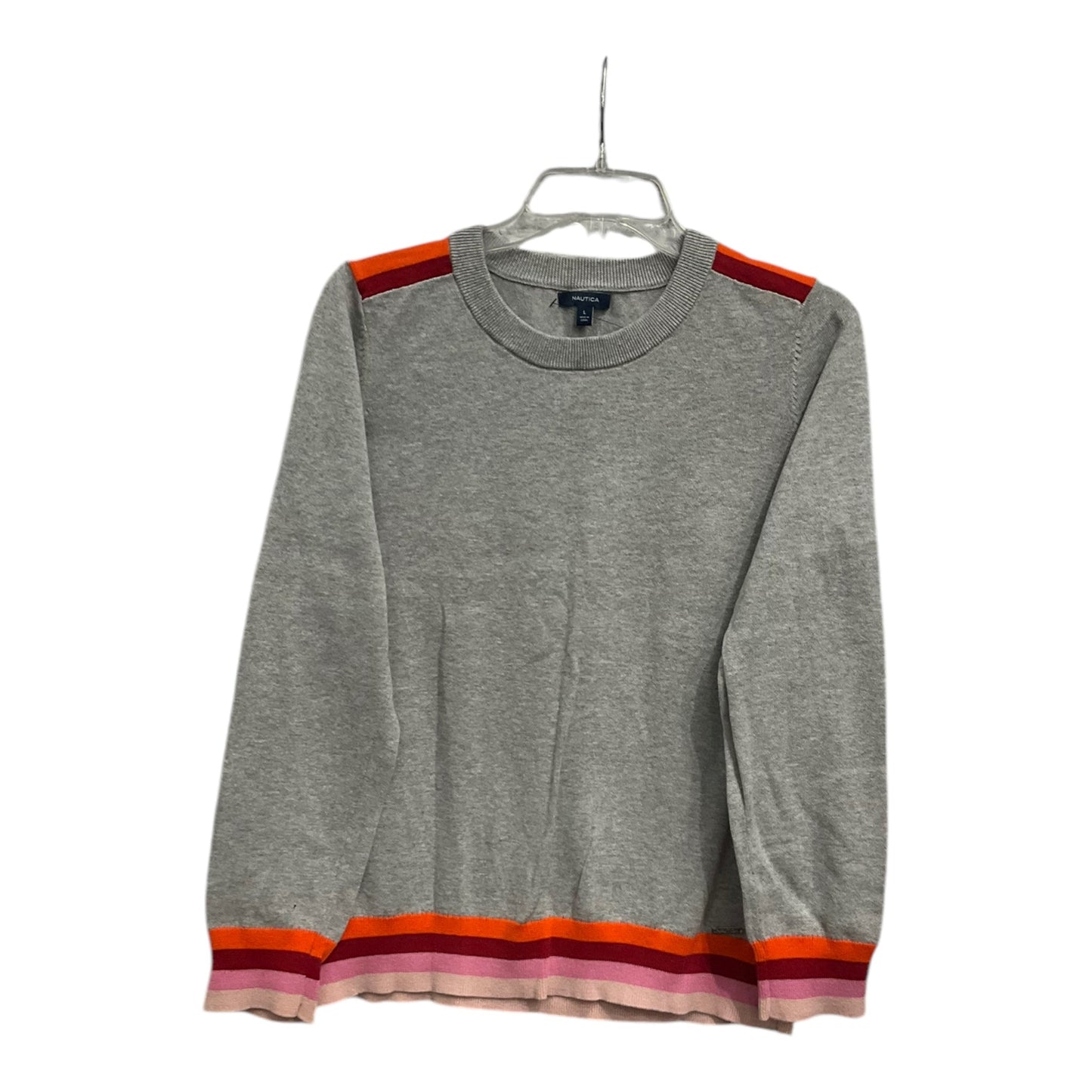 Top Long Sleeve Basic By Nautica In Grey, Size: L