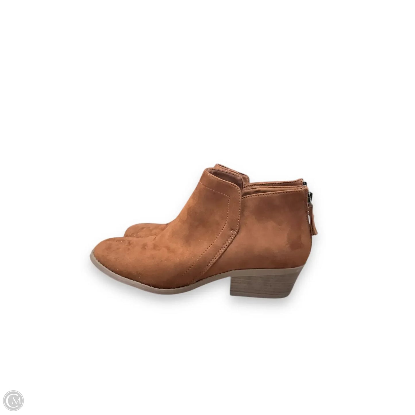 Boots Ankle Heels By Falls Creek In Brown, Size: 11