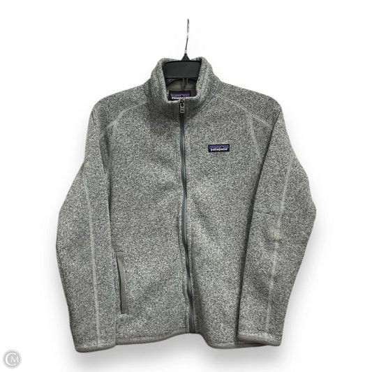 Athletic Jacket By Patagonia In Grey, Size: S