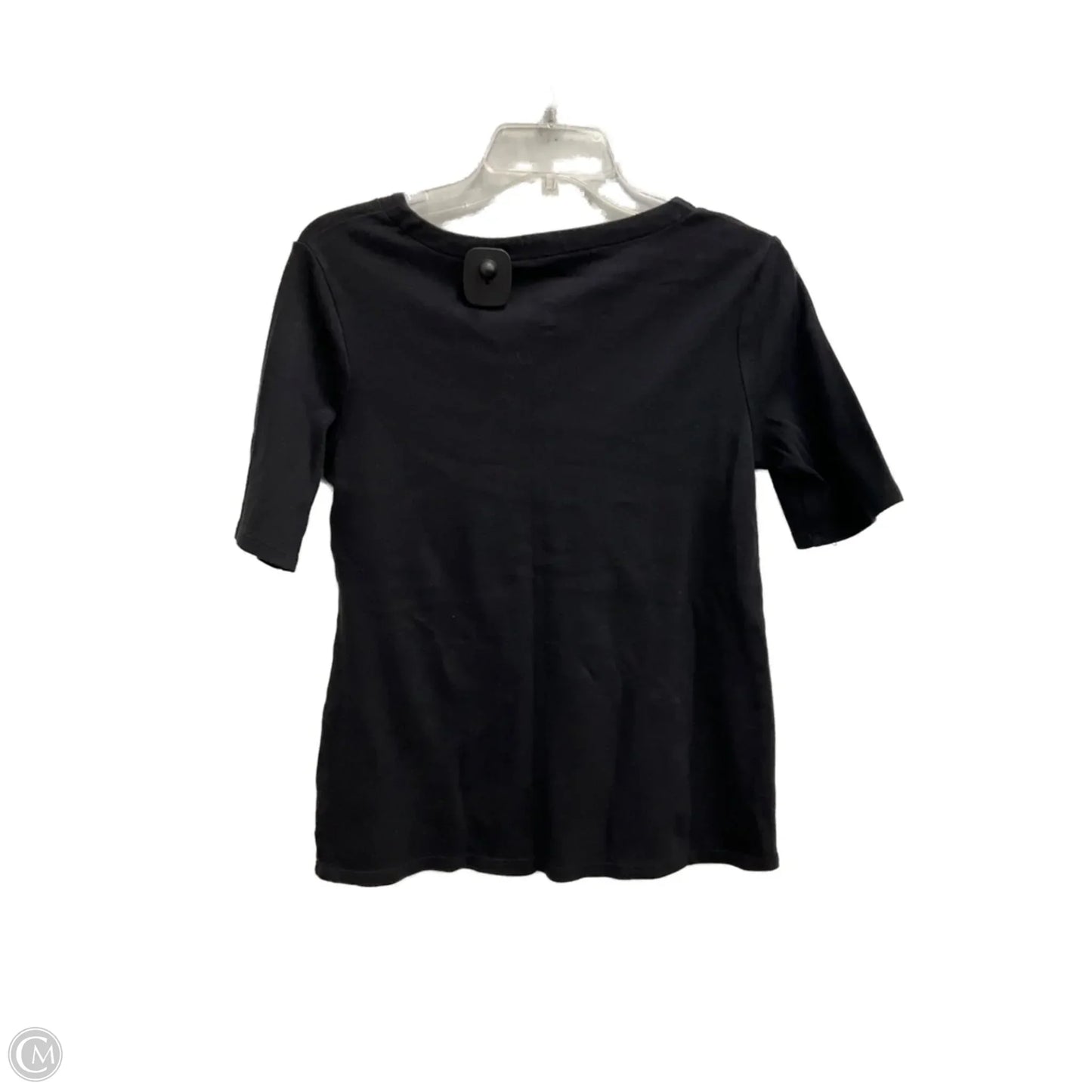 Top Short Sleeve Basic By Croft And Barrow In Black, Size: S