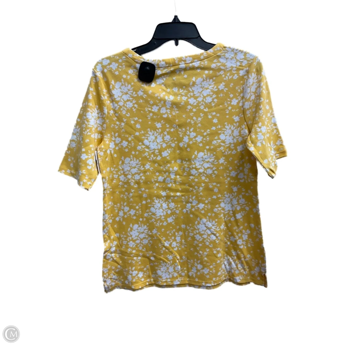 Top Short Sleeve By Croft And Barrow In Yellow, Size: S