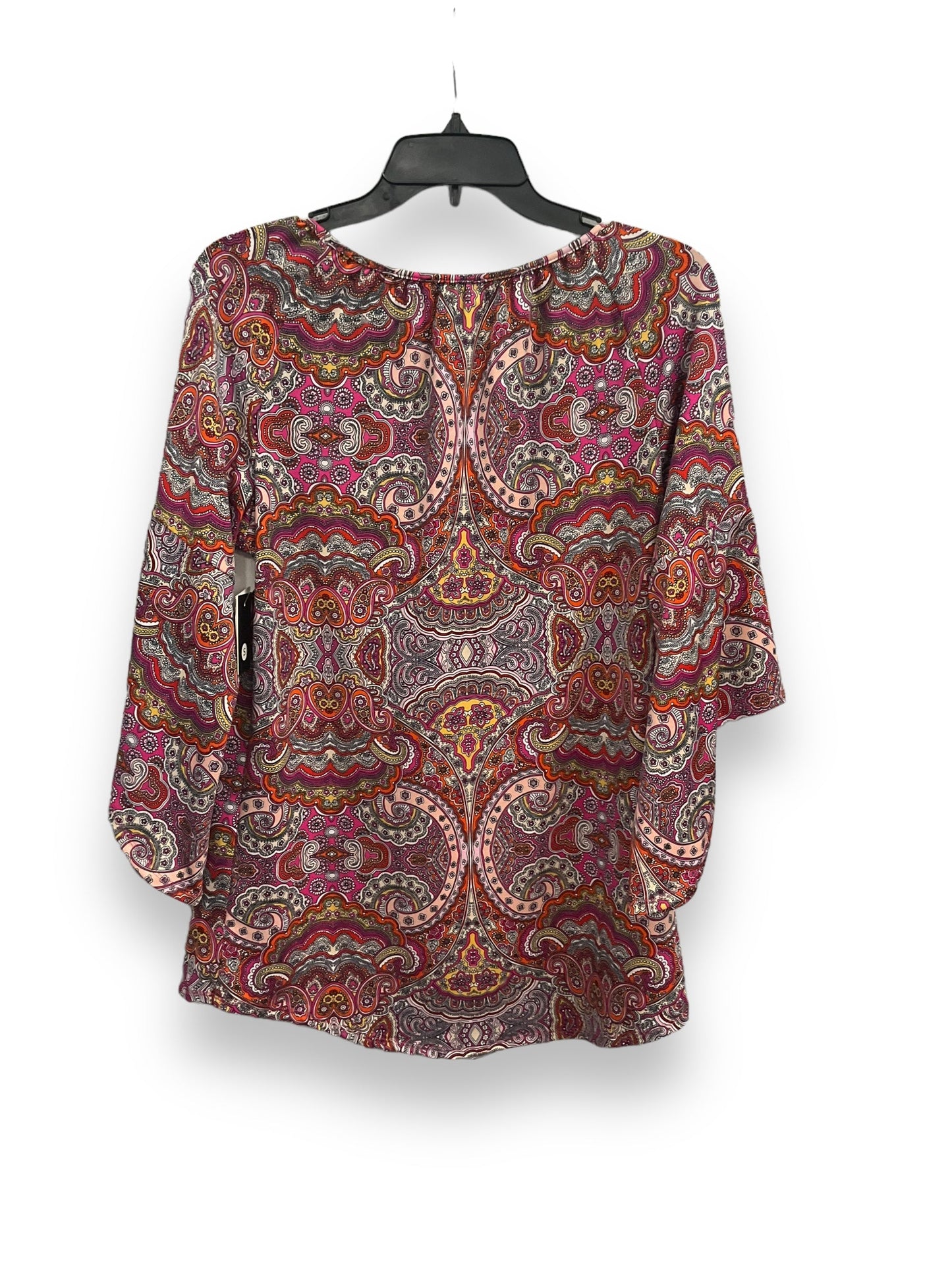 Multi-colored Top 3/4 Sleeve Tacera, Size S