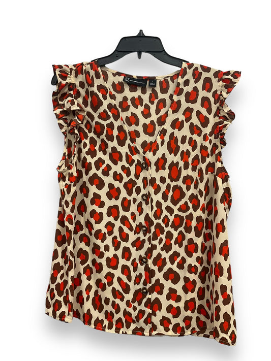 Animal Print Top Sleeveless New York And Co, Size L